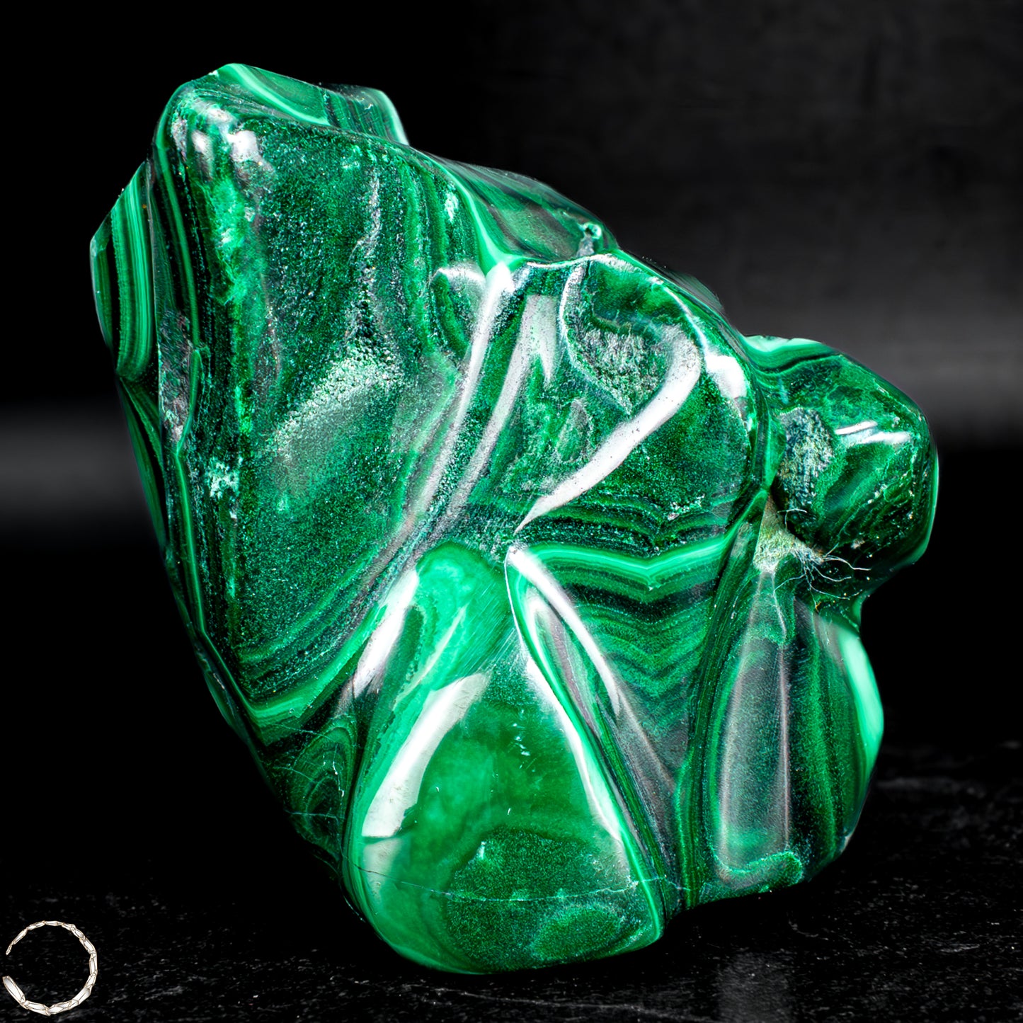 Natürliche Malachit und Chrysocolla Flamme, Kongo- 213,33g
