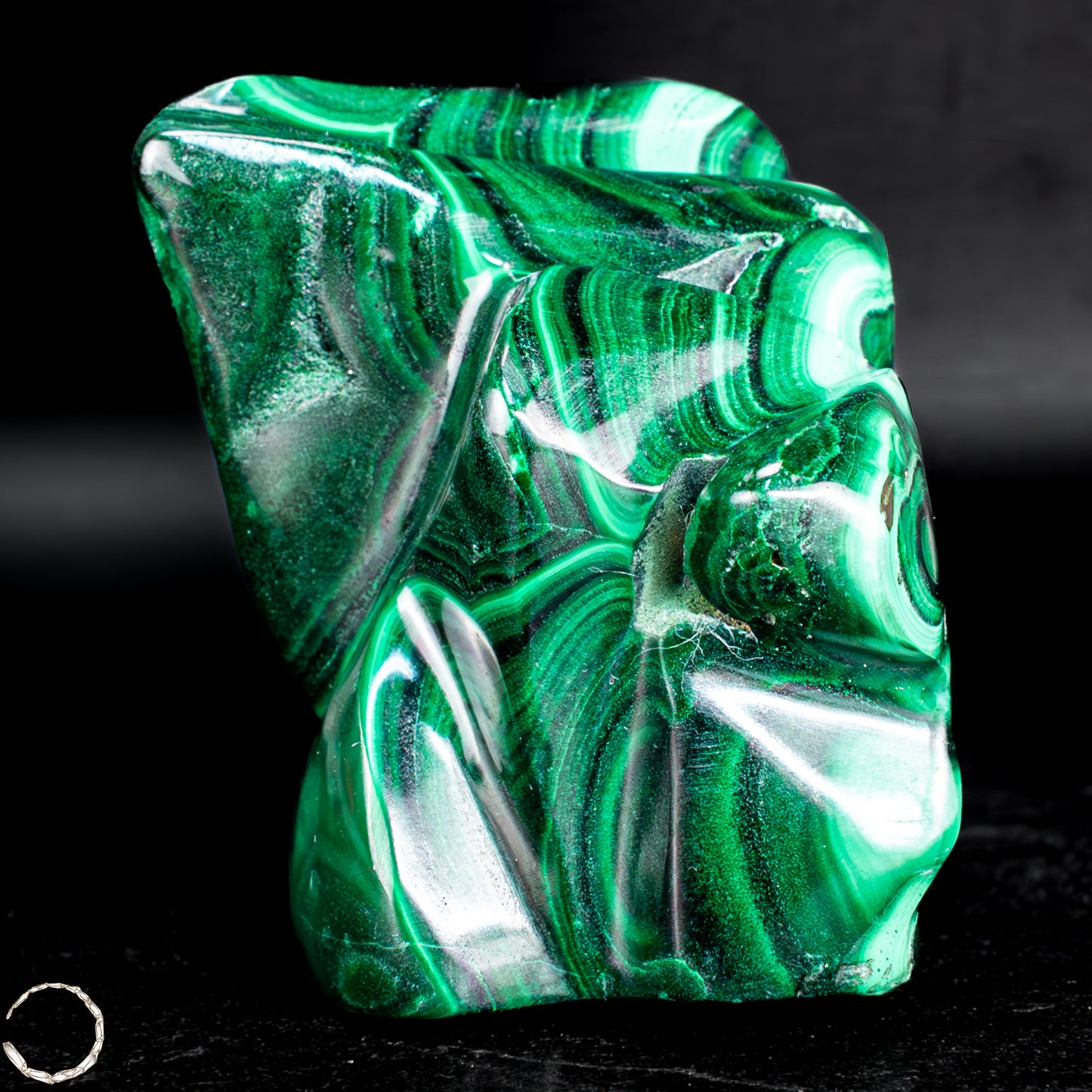 Natürliche Malachit und Chrysocolla Flamme, Kongo- 213,33g