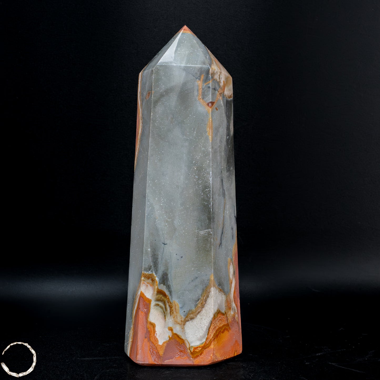 Natürlicher Polychromer Jaspis Obelisk -602,11 g