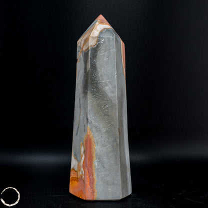 Natürlicher Polychromer Jaspis Obelisk -602,11 g
