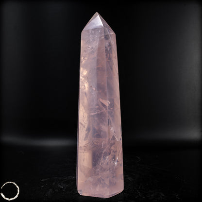 Natürlicher Rosenquarz-Kristall Obelisk aus Brasilien - 293,11 g