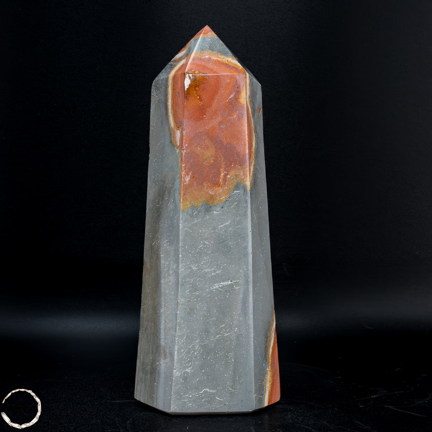 Natürlicher Polychromer Jaspis Obelisk -602,11 g