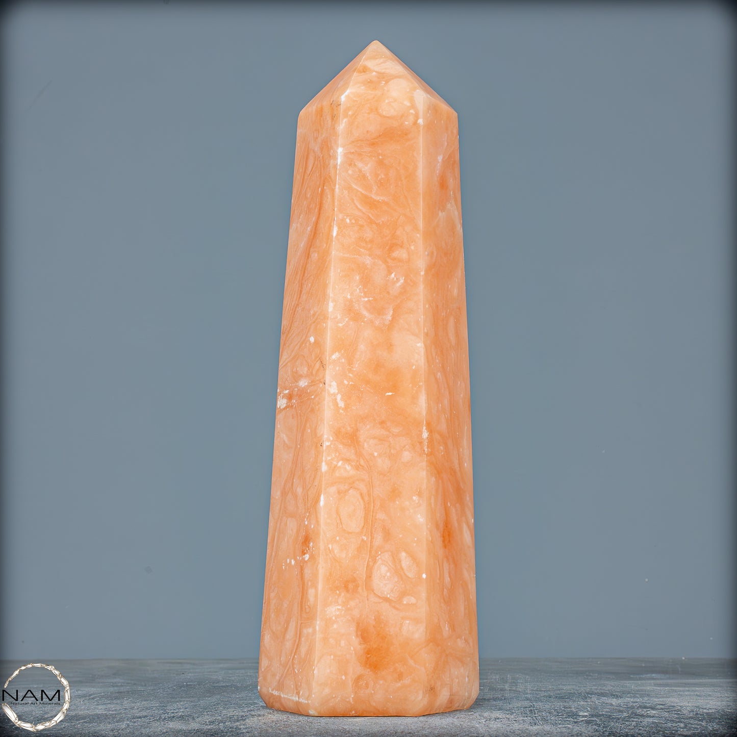 Natürlicher Orangencalcit Kristall-Obelisk - 1102,15g