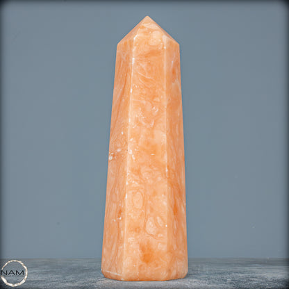 Natürlicher Orangencalcit Kristall-Obelisk - 1102,15g