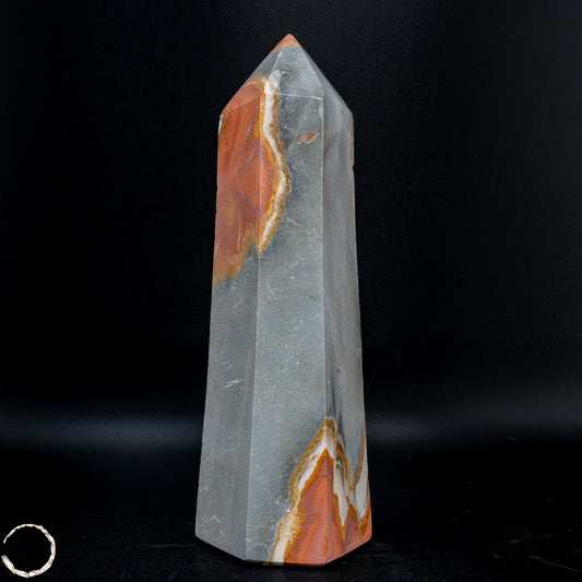 Natürlicher Polychromer Jaspis Obelisk -602,11 g