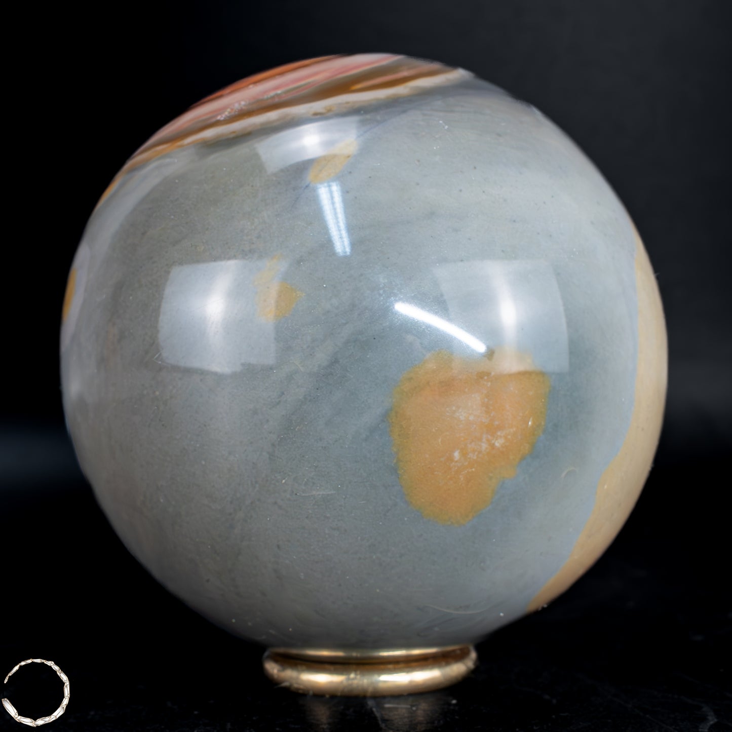 Natürliche Polychrome Jaspis Kristall-Kugel -598,99g