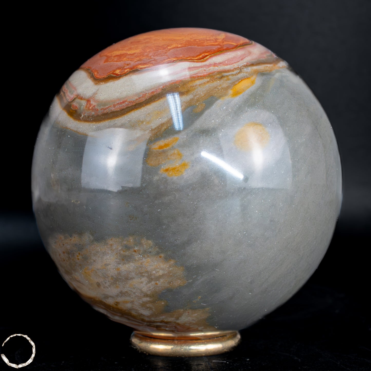 Natürliche Polychrome Jaspis Kristall-Kugel -598,99g
