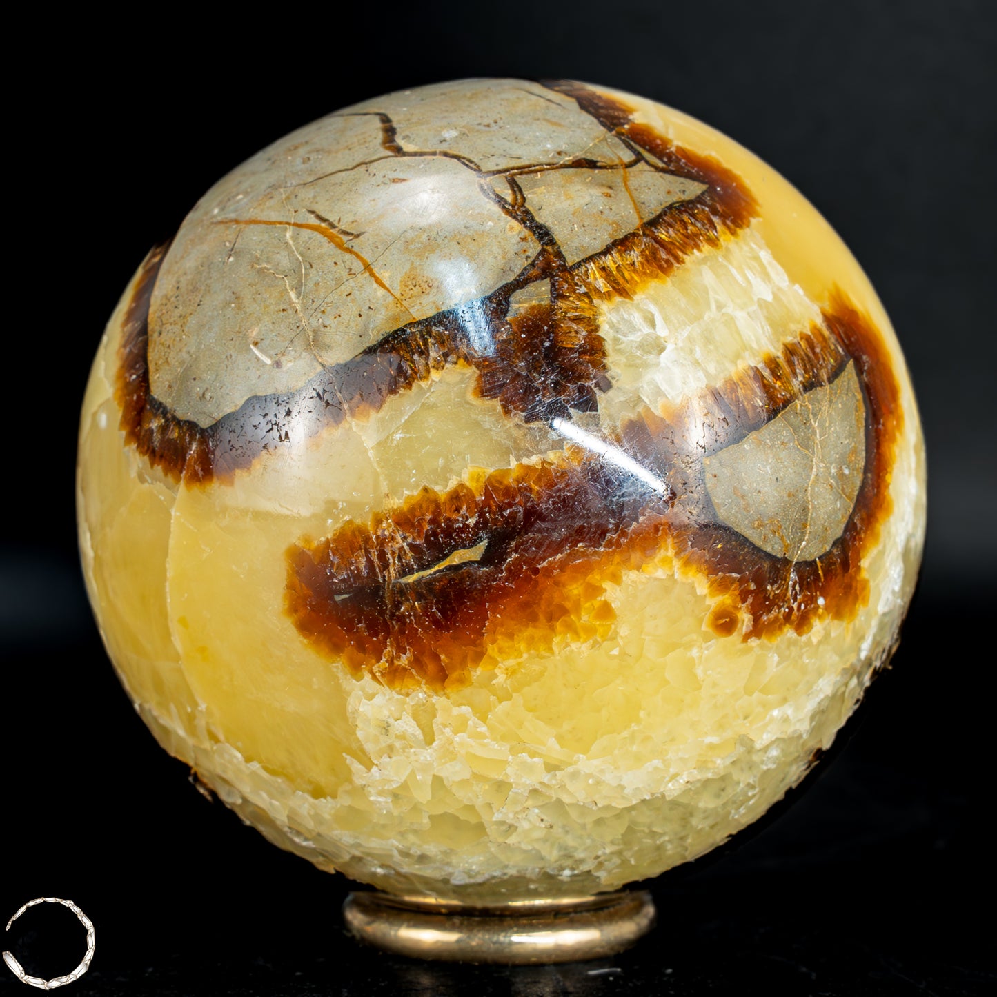 Natürliche Septarien-Kristall Kugel -549,41 g
