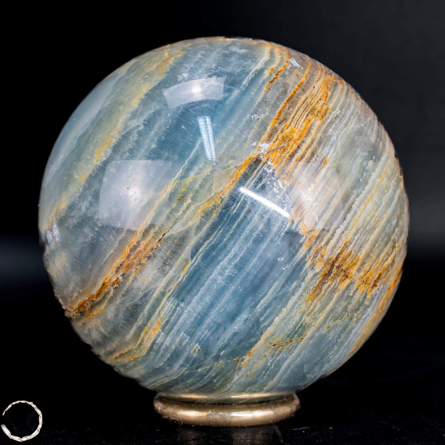Seltene Natürlich Blaue-Onyx Kugel, Argentinien - 450,22 g
