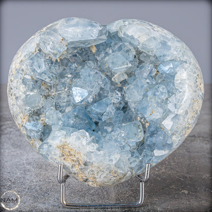 Natürliche Celestit Kristall-Druse als Herz - 1249,66g