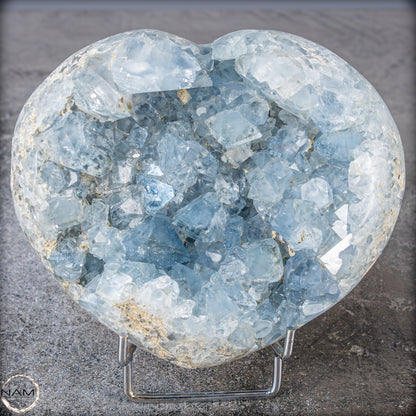 Natürliche Celestit Kristall-Druse als Herz - 1249,66g