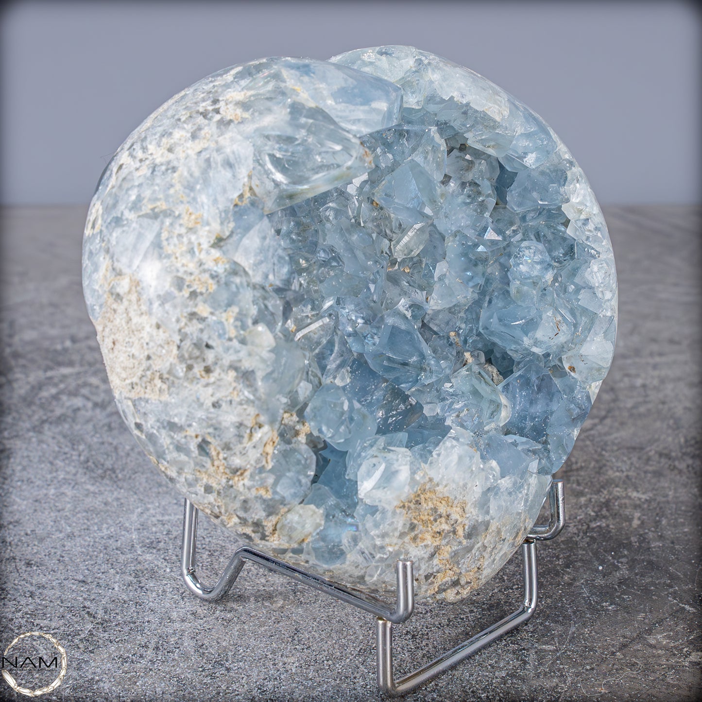 Natürliche Celestit Kristall-Druse als Herz - 1249,66g