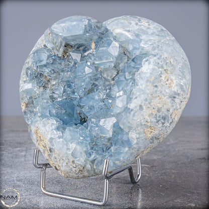 Natürliche Celestit Kristall-Druse als Herz - 1249,66g