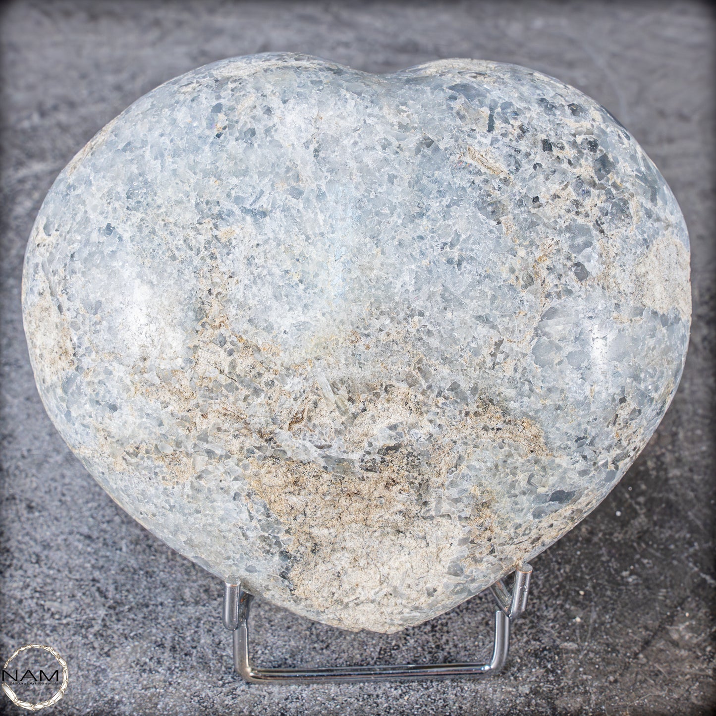 Natürliche Celestit Kristall-Druse als Herz - 1249,66g