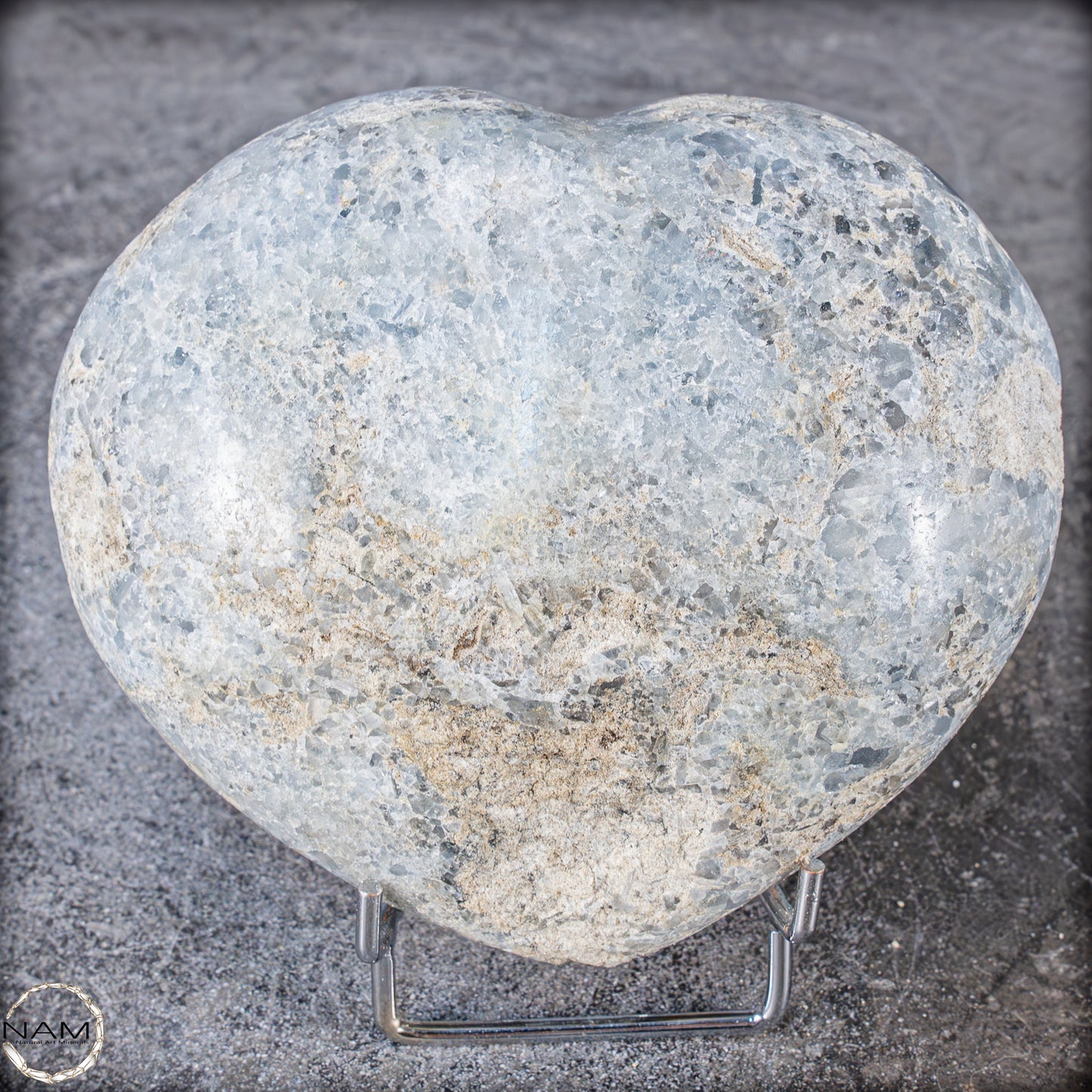 Natürliche Celestit Kristall-Druse als Herz - 1249,66g