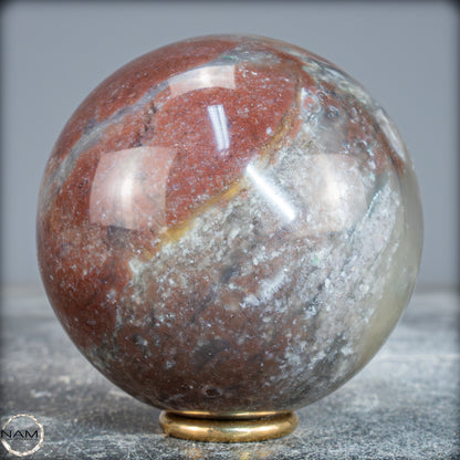 Natürliche Jaspis-Achat-Kristall Kugel - 600,64g - 76,5mm