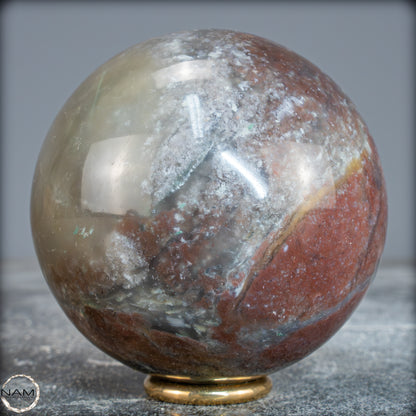 Natürliche Jaspis-Achat-Kristall Kugel - 600,64g - 76,5mm