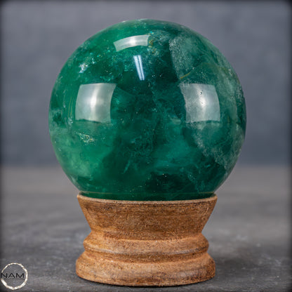 Natürliche Grüne Fluorit Kristallkugel, China - 357,14g - 59mm