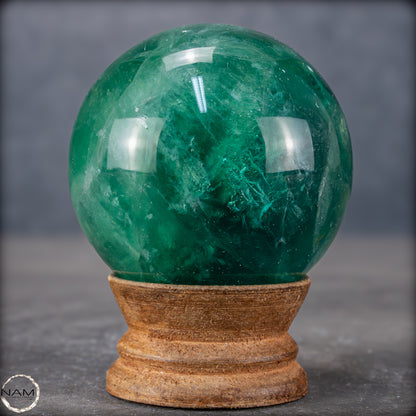 Natürliche Grüne Fluorit Kristallkugel, China - 357,14g - 59mm