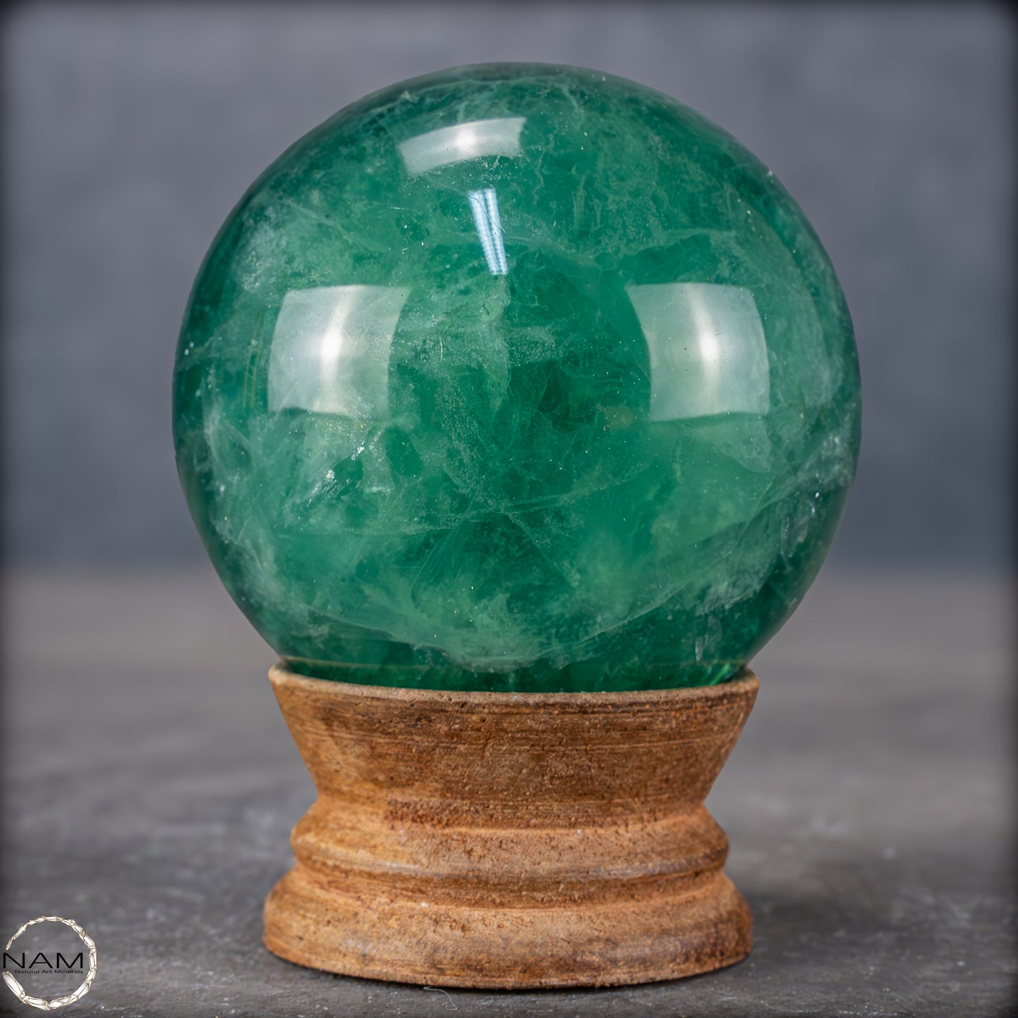 Natürliche Grüne Fluorit Kristallkugel, China - 357,14g - 59mm