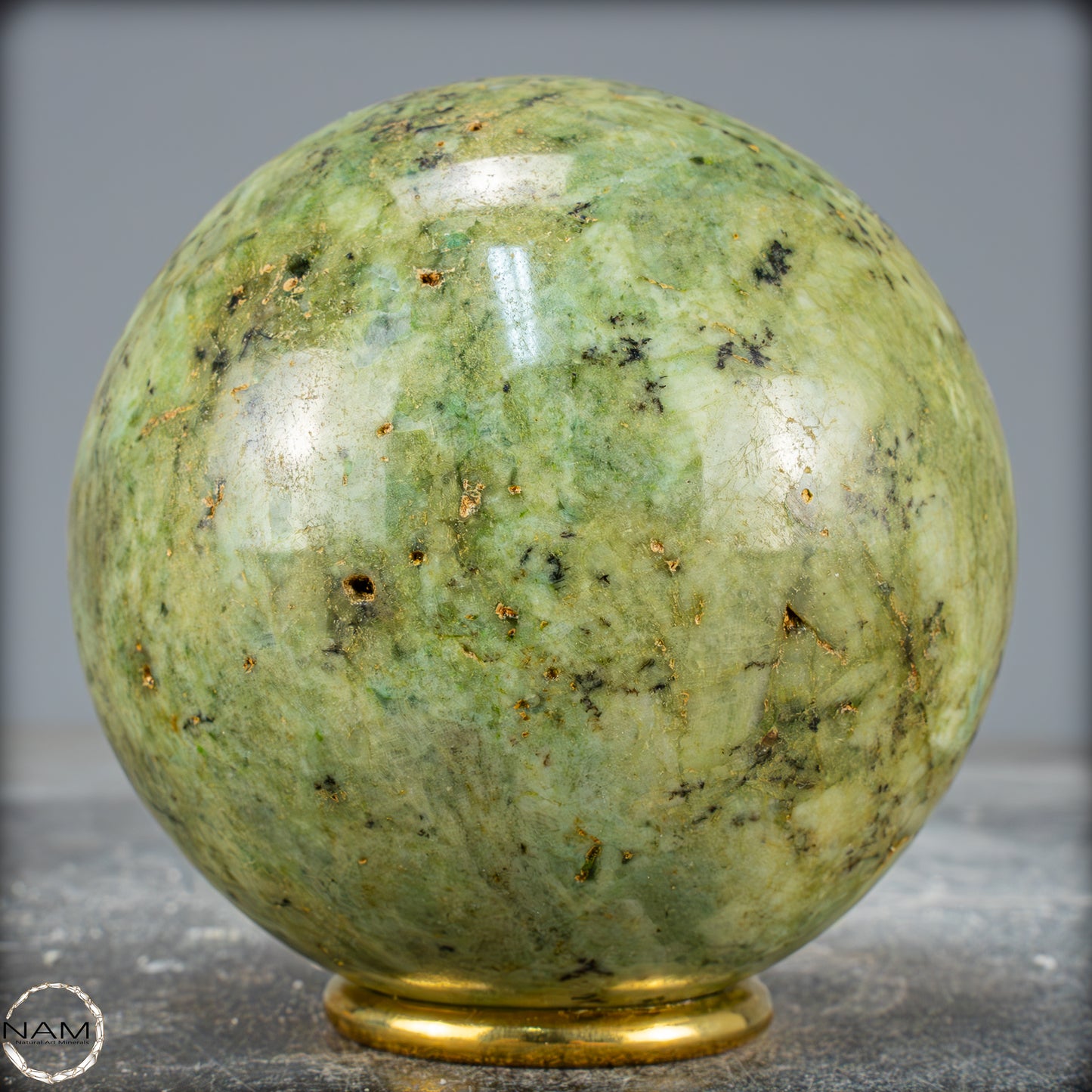 Natürliche Chrysopras-Kristall Kugel - 1089,27g - 89mm