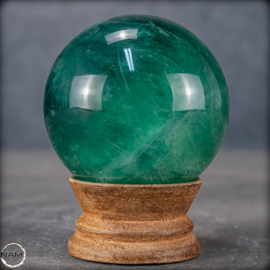 Natürliche Grüne Fluorit Kristallkugel, China - 357,14g - 59mm