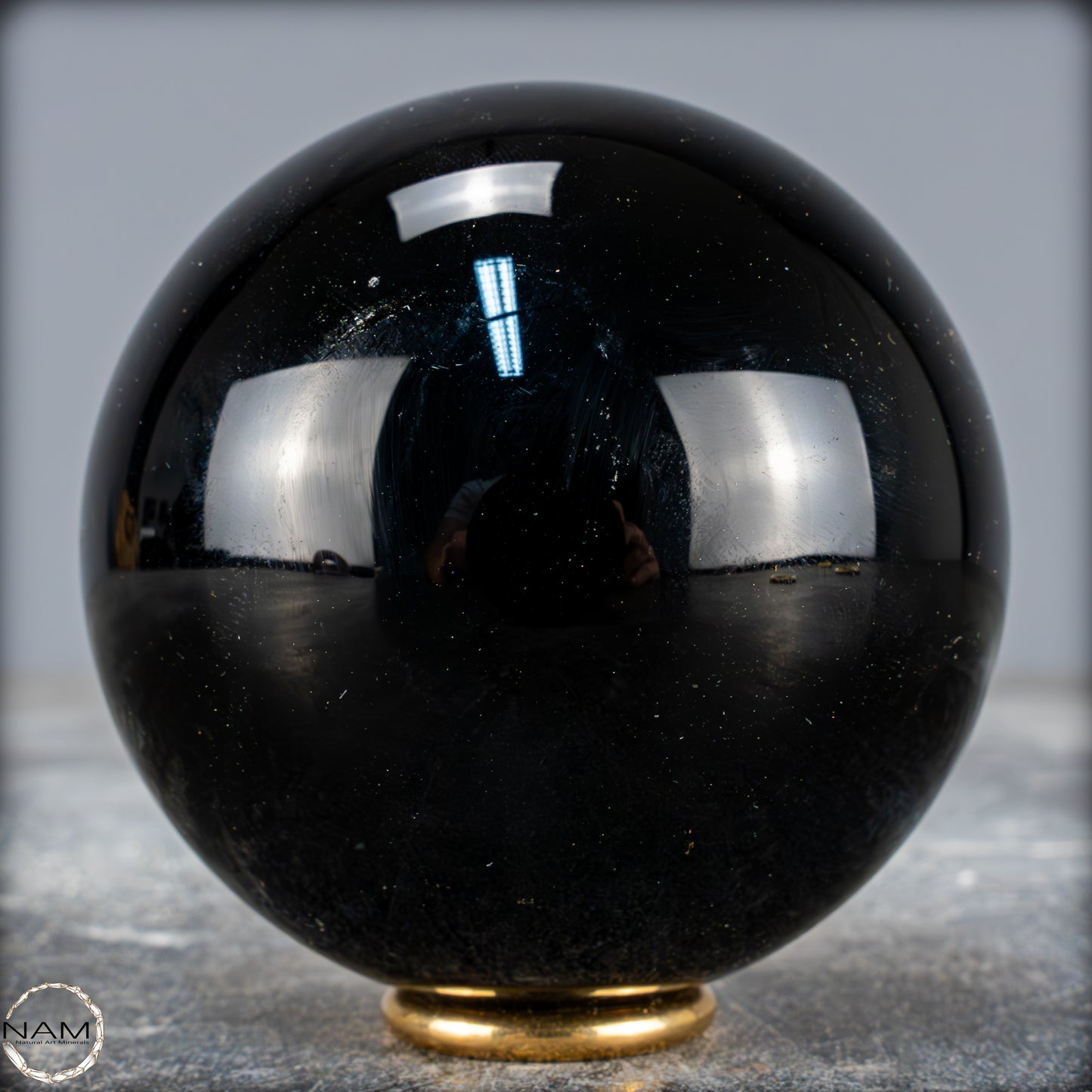 Natürliche Schwarze Obsidian Kristall-Kugel - 511,17g - 77mm