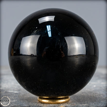 Natürliche Schwarze Obsidian Kristall-Kugel - 511,17g - 77mm