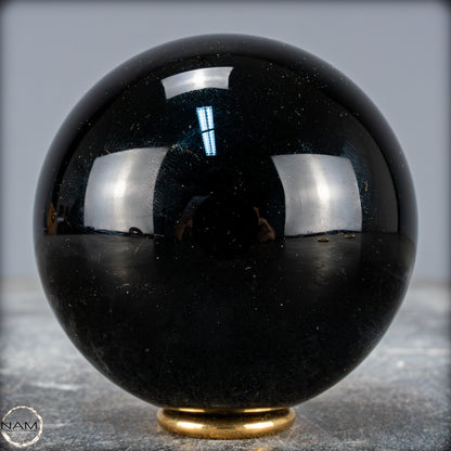 Natürliche Schwarze Obsidian Kristall-Kugel - 511,17g - 77mm