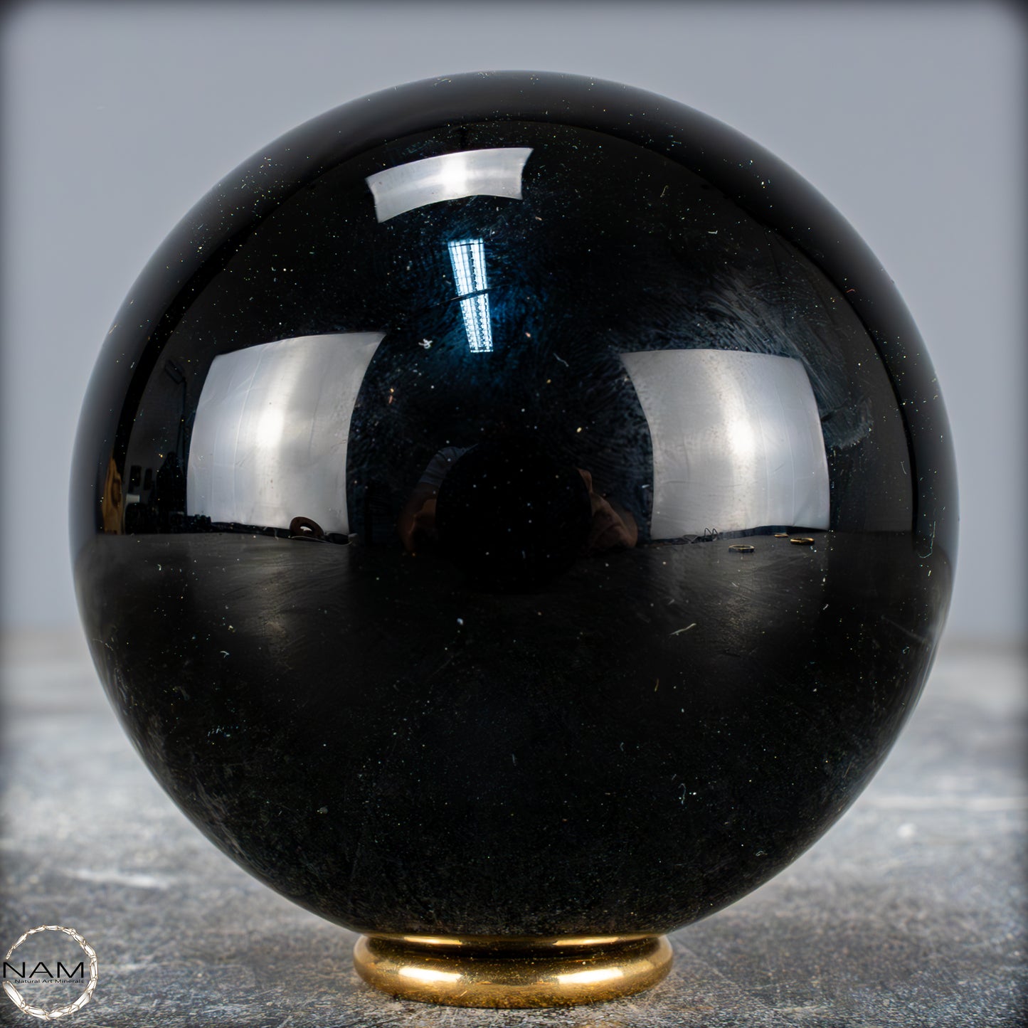 Natürliche Schwarze Obsidian Kristall-Kugel - 511,17g - 77mm