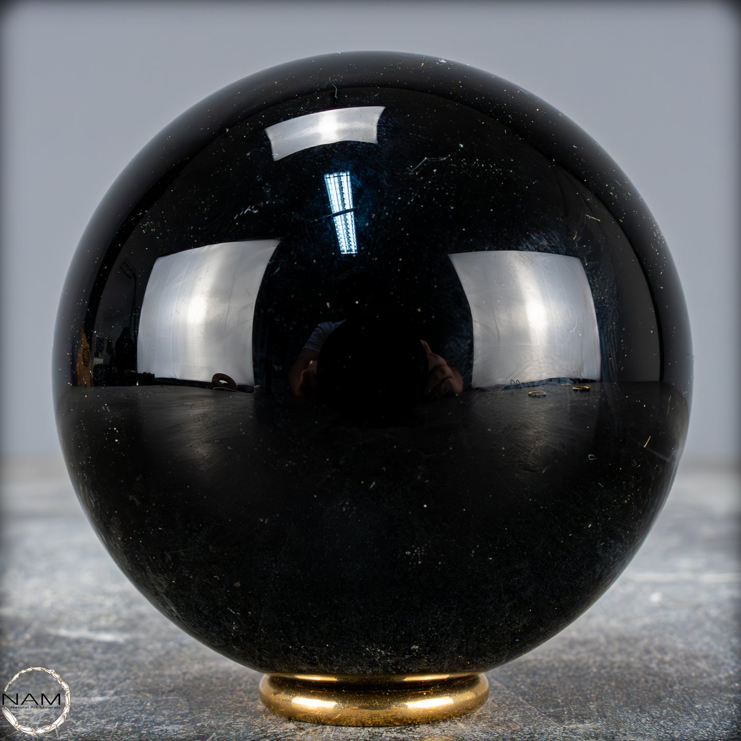 Natürliche Schwarze Obsidian Kristall-Kugel - 511,17g - 77mm