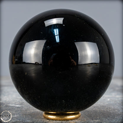 Natürliche Schwarze Obsidian Kristall-Kugel - 511,17g - 77mm