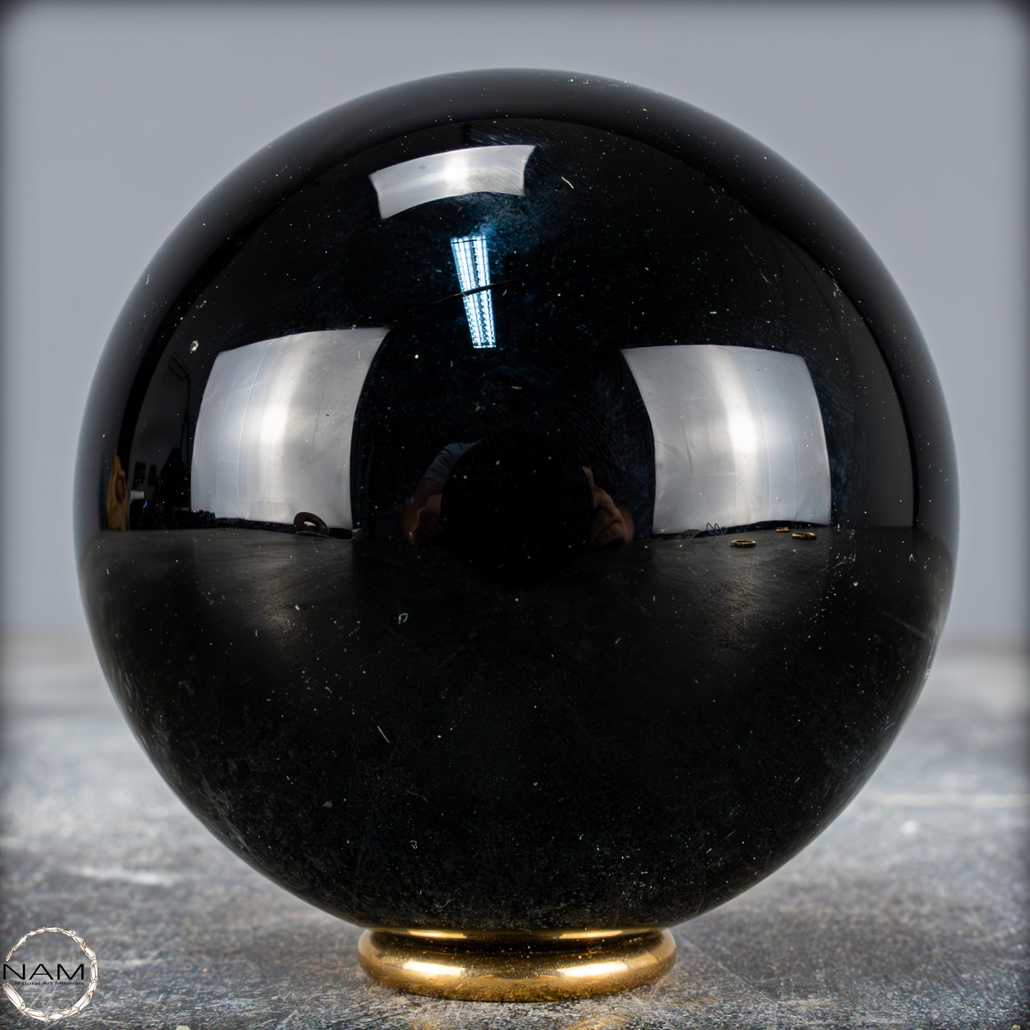 Natürliche Schwarze Obsidian Kristall-Kugel - 511,17g - 77mm