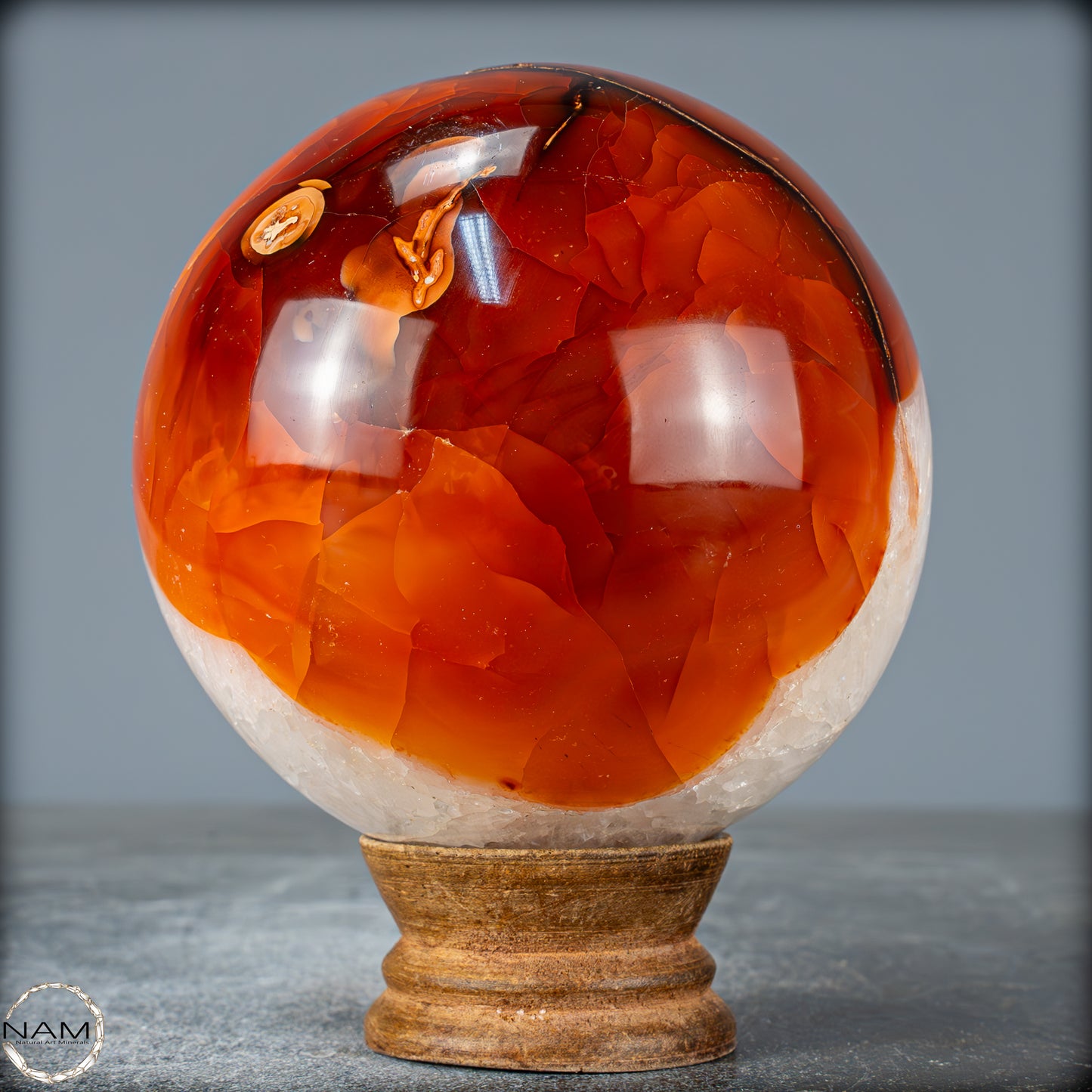 Natürliche Mehrfabige Carneol Kristall Kugel - 1061,57g - 91mm