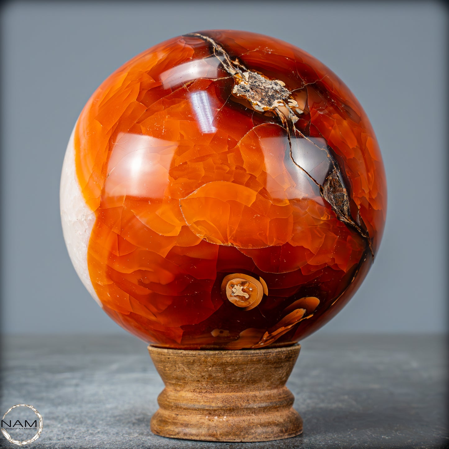 Natürliche Mehrfabige Carneol Kristall Kugel - 1061,57g - 91mm