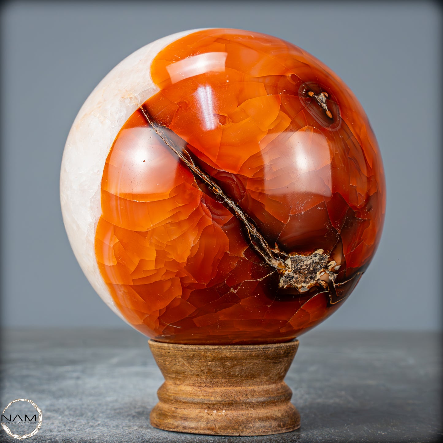 Natürliche Mehrfabige Carneol Kristall Kugel - 1061,57g - 91mm