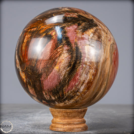 Natürliche Kristall-Kugel aus Versteinertem Holz  - 2095,43g - 117mm