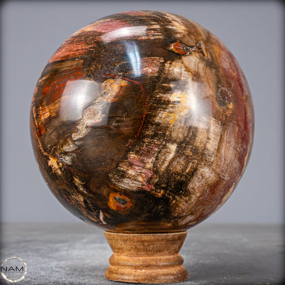Natürliche Kristall-Kugel aus Versteinertem Holz  - 2095,43g - 117mm