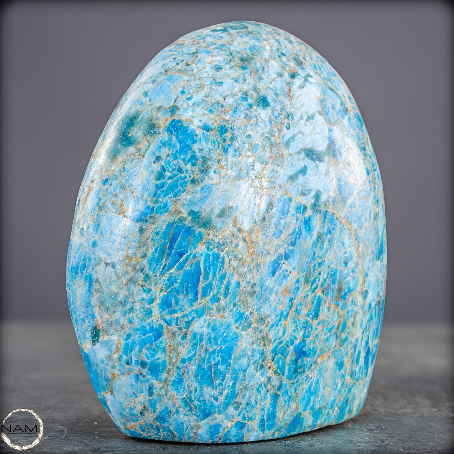 Natürliche Blaue Apatit Kristall-Freiform - 840,81g