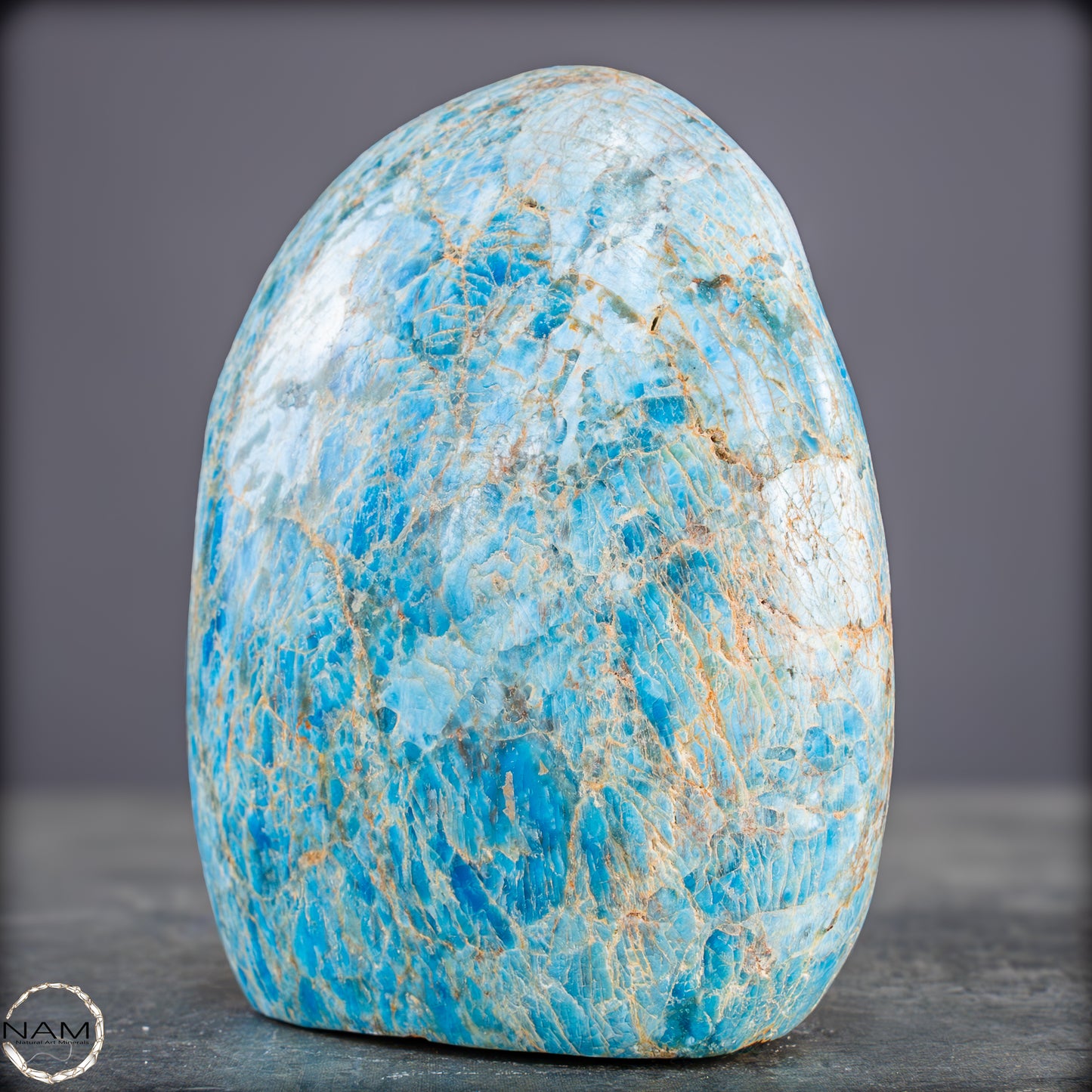 Natürliche Blaue Apatit Kristall-Freiform - 840,81g