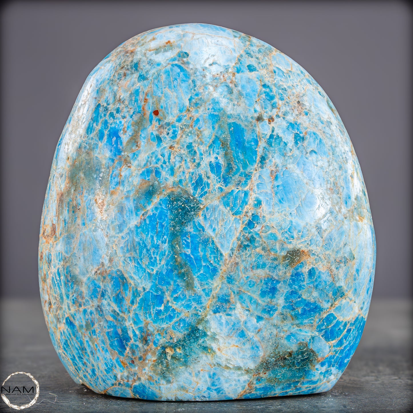 Natürliche Blaue Apatit Kristall-Freiform - 840,81g