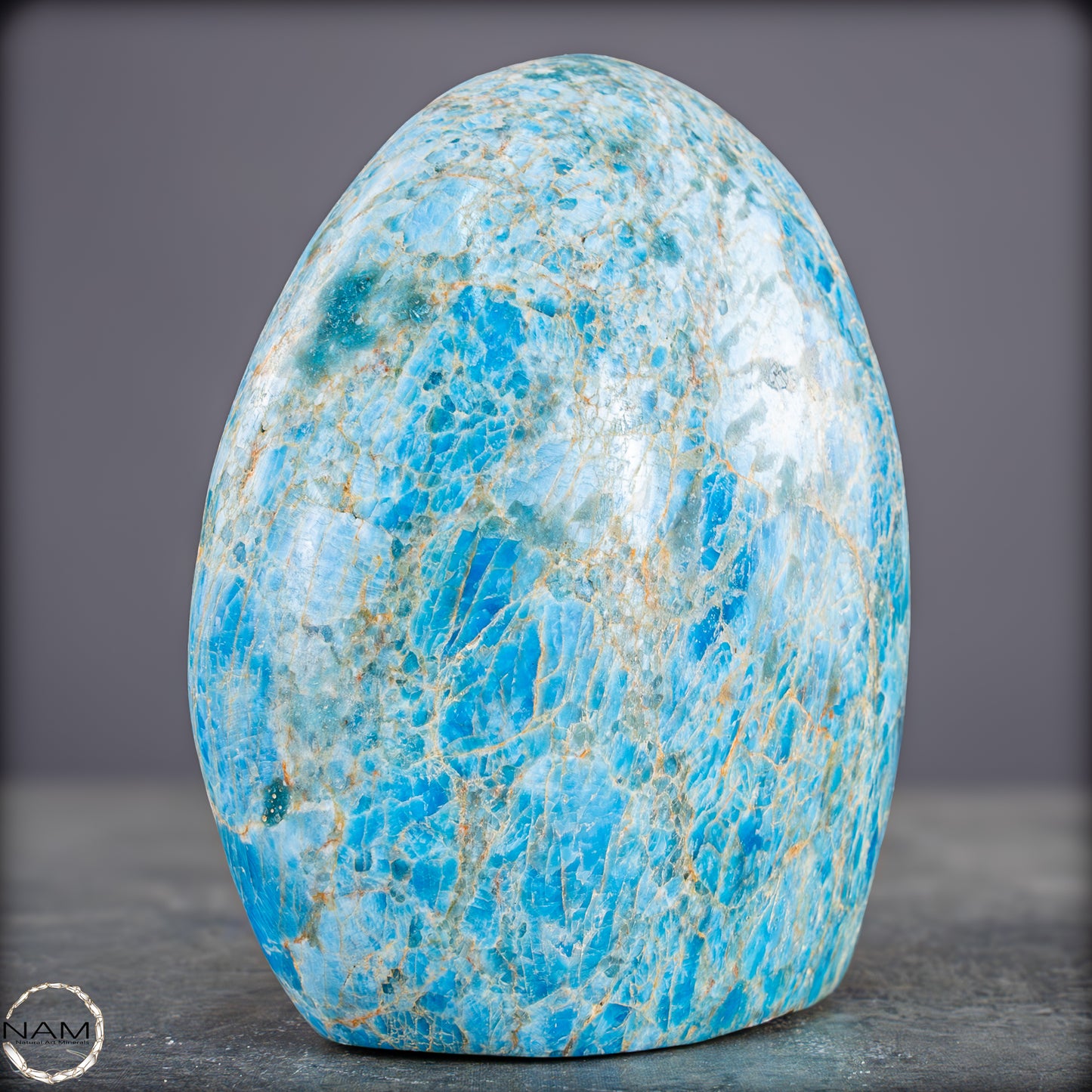 Natürliche Blaue Apatit Kristall-Freiform - 840,81g