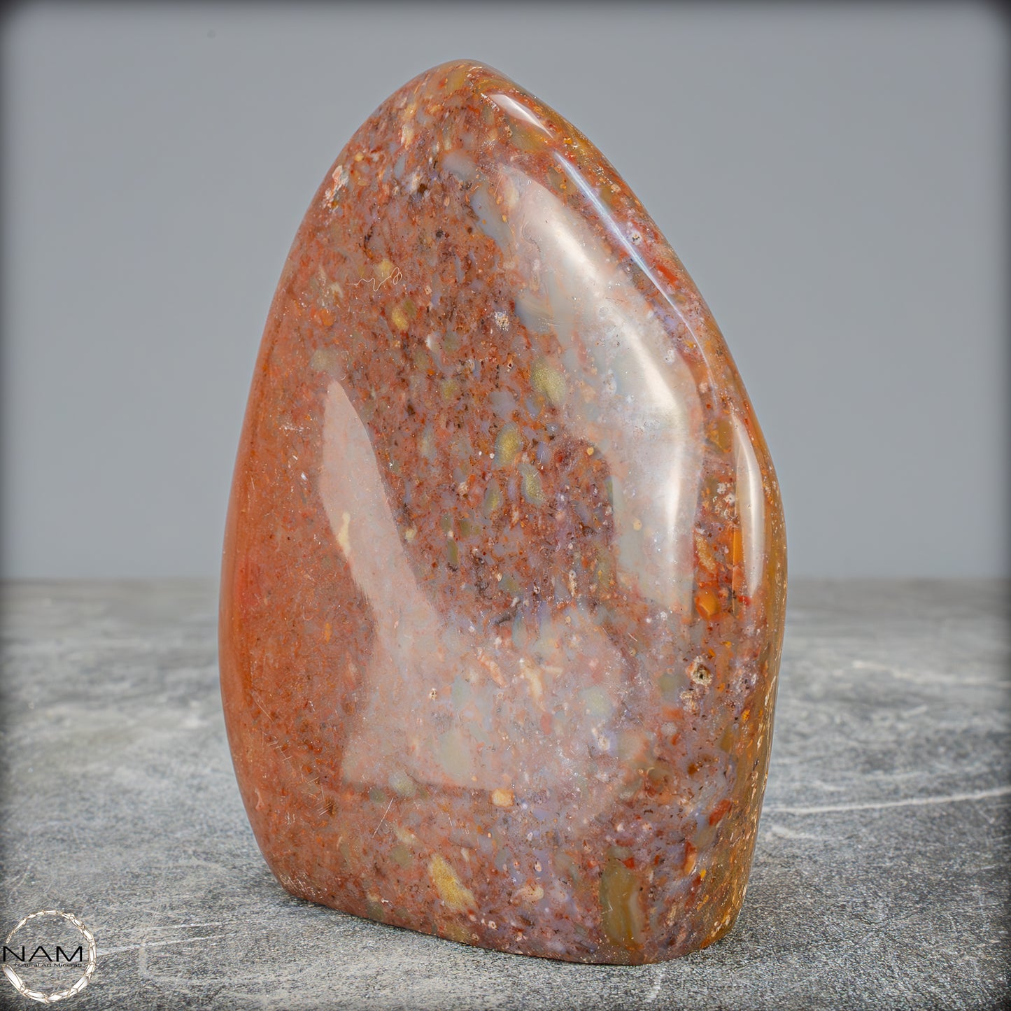 Natürliche Jaspis-Achatkristall Freiform - 1129,27g