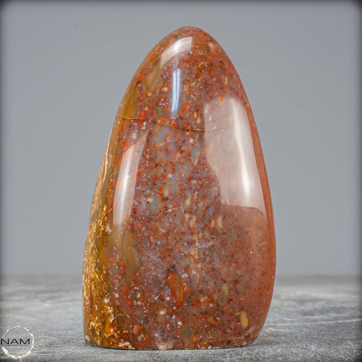 Natürliche Jaspis-Achatkristall Freiform - 1129,27g