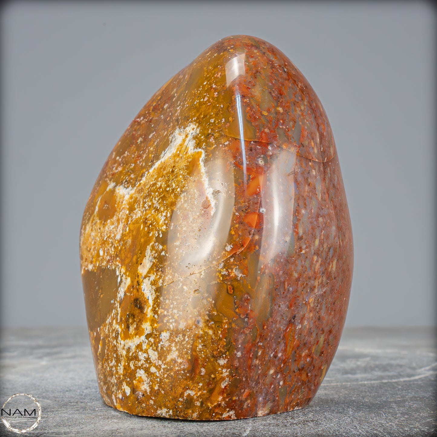 Natürliche Jaspis-Achatkristall Freiform - 1129,27g