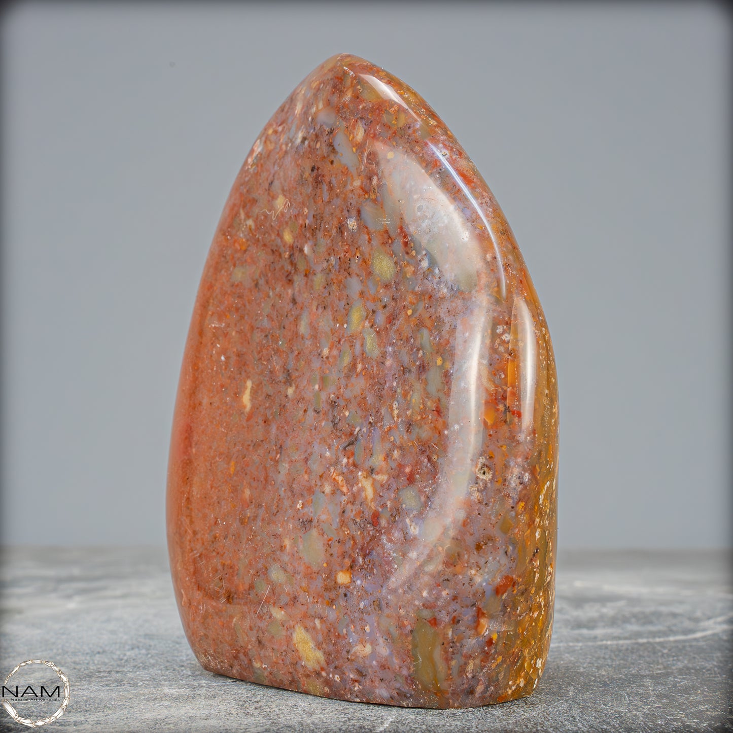 Natürliche Jaspis-Achatkristall Freiform - 1129,27g