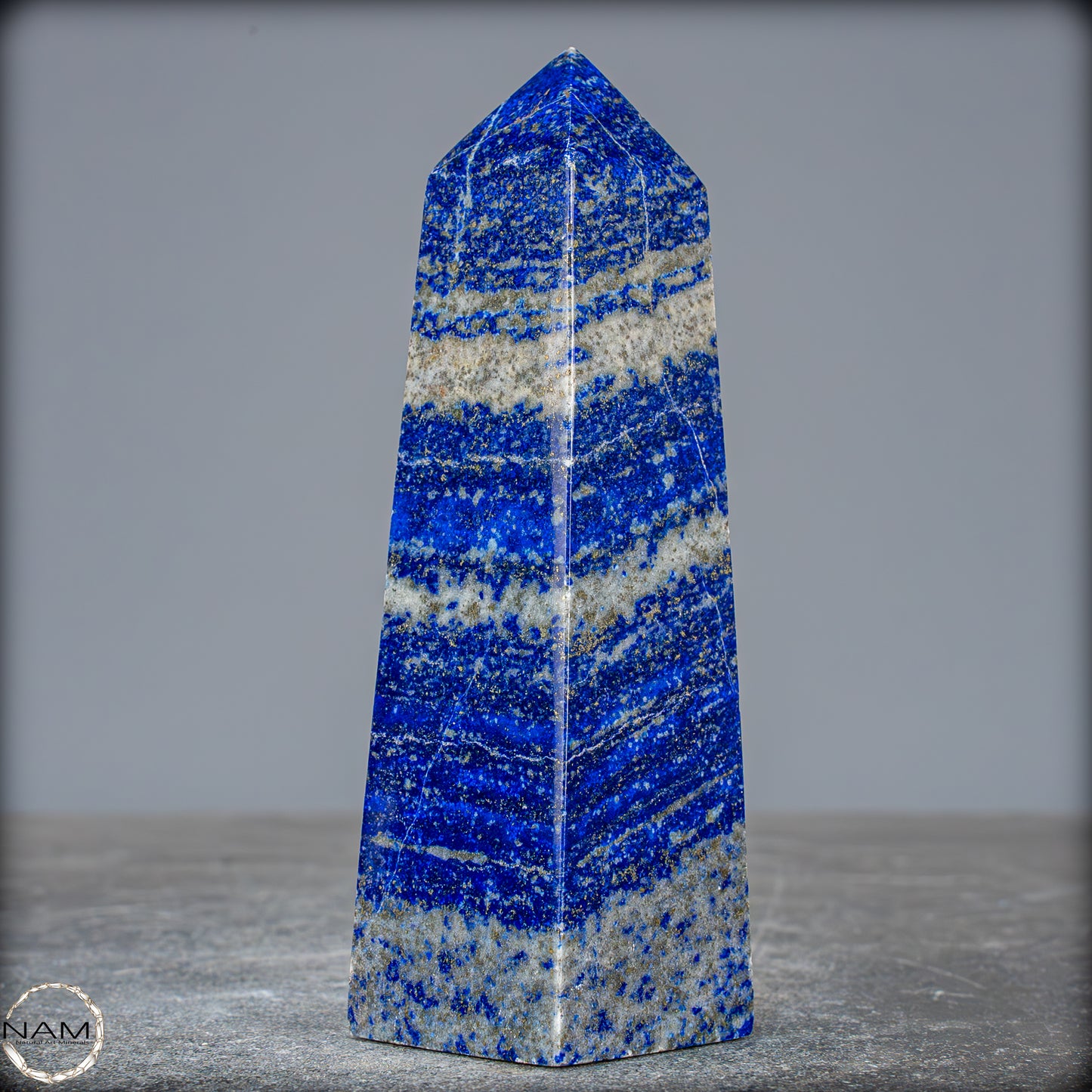 Natürlicher Königsblauer Lapislazuli Kristall-Obelisk, Spitzenqualität - 281,12g