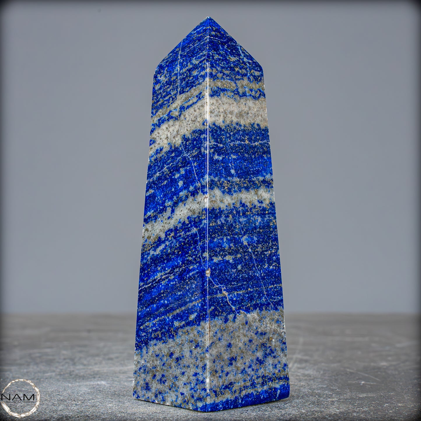 Natürlicher Königsblauer Lapislazuli Kristall-Obelisk, Spitzenqualität - 281,12g