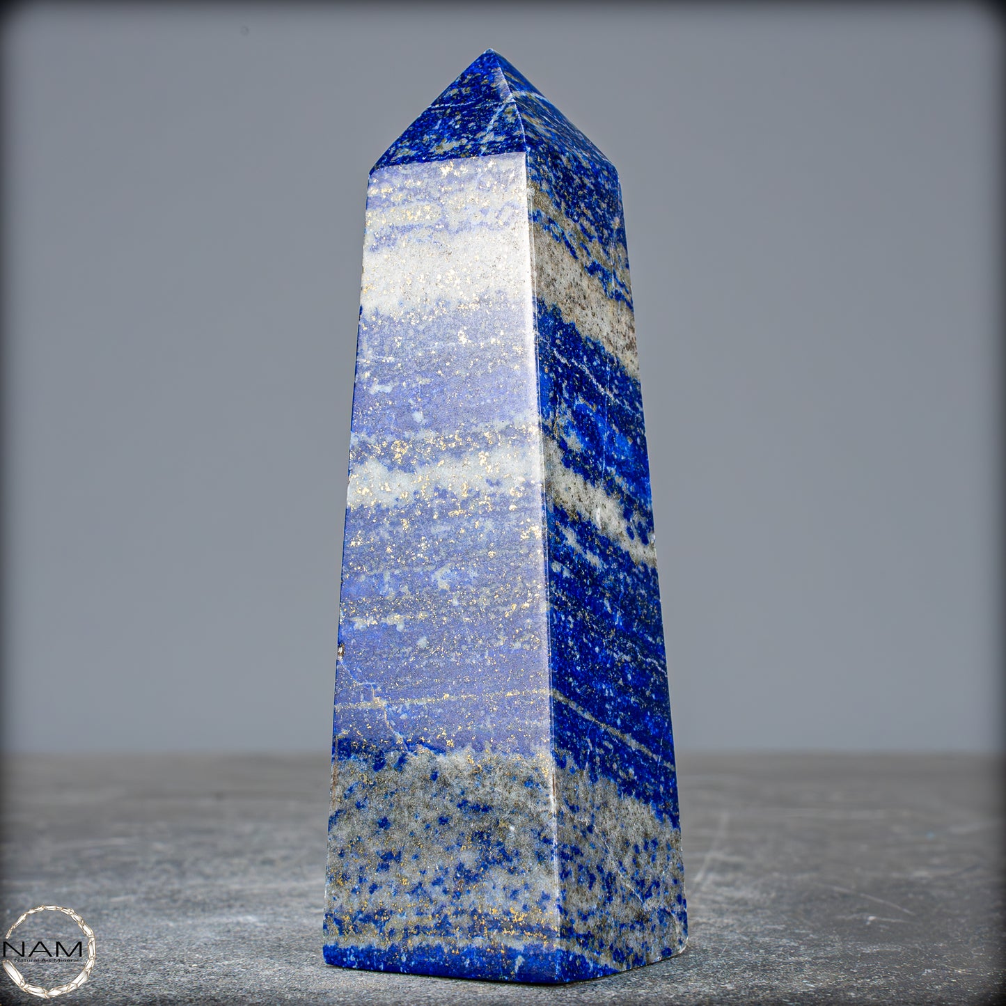 Natürlicher Königsblauer Lapislazuli Kristall-Obelisk, Spitzenqualität - 281,12g