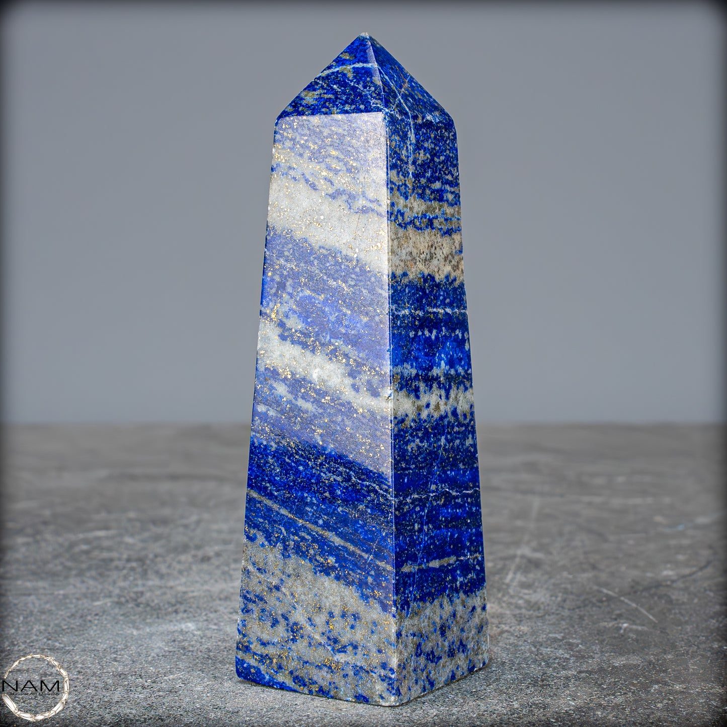 Natürlicher Königsblauer Lapislazuli Kristall-Obelisk, Spitzenqualität - 281,12g